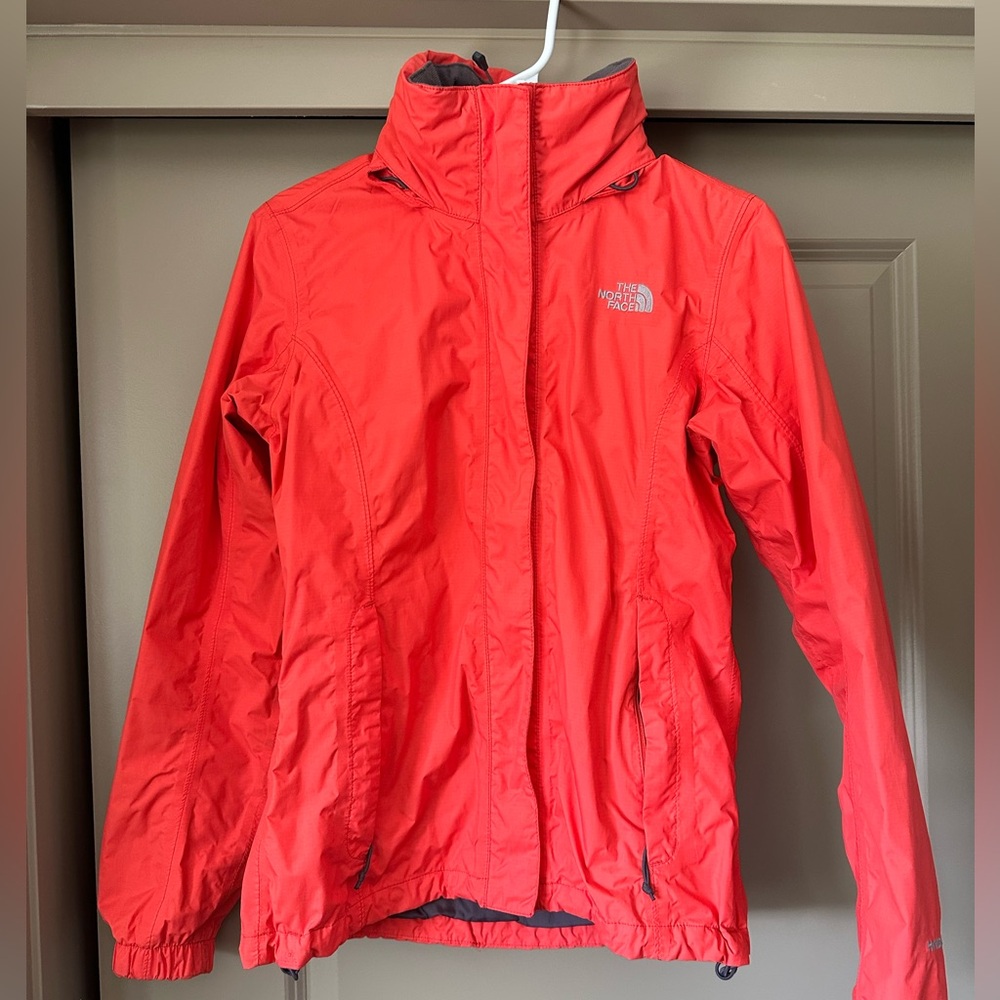 North Face HyVent jacket - deep coral, small